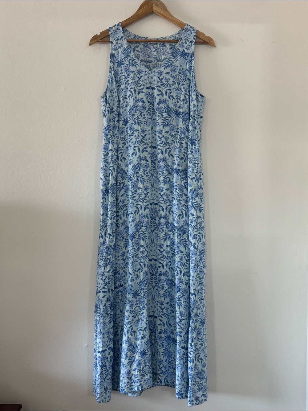 J. Jill M Love Linen Floral Maxi Dress Coastal Cottagecore Church Feminine Beach